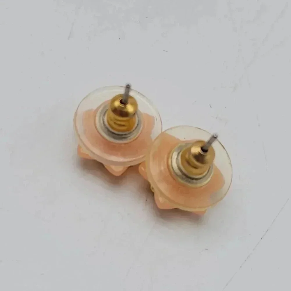 Avon 1983 Pink Convertible Flower Pierced Earrings Vintage
